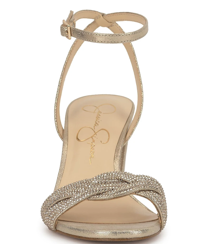 Jessica Simpson Sienea Rhinestone Braided Strap Dress Sandals