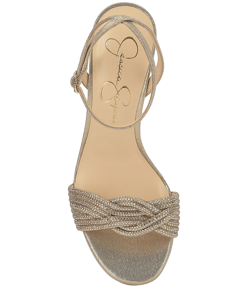 Jessica Simpson Sienea Rhinestone Braided Strap Dress Sandals