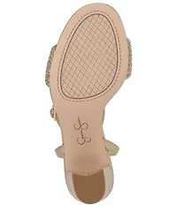 Jessica Simpson Sienea Rhinestone Braided Strap Dress Sandals