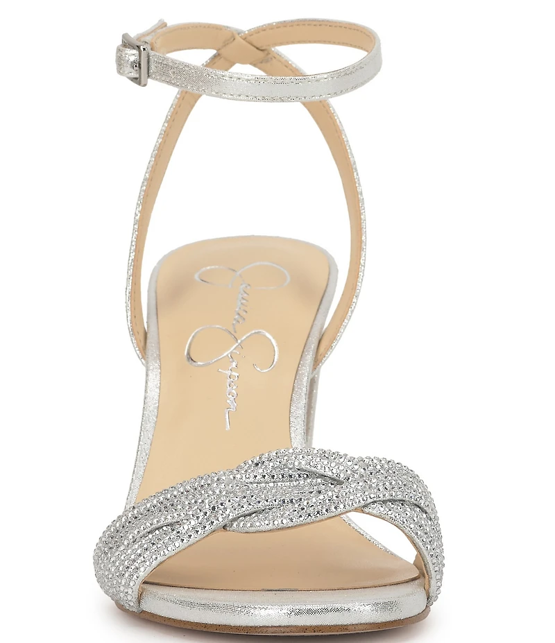 Jessica Simpson Sienea Rhinestone Braided Strap Dress Sandals