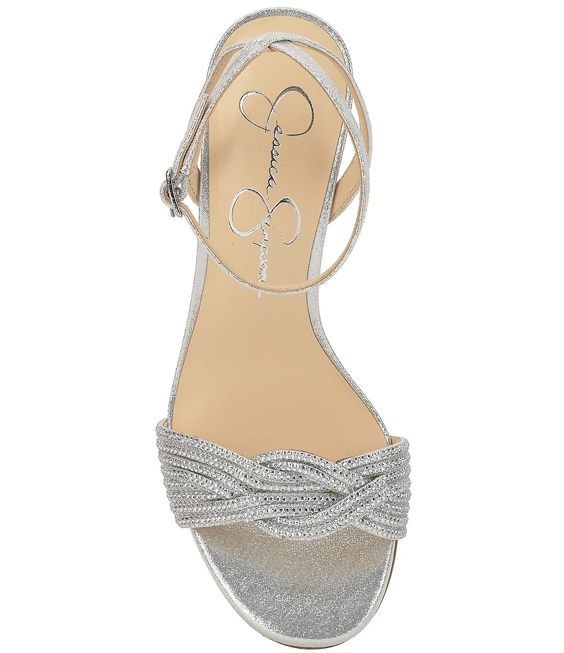 Jessica Simpson Sienea Rhinestone Braided Strap Dress Sandals
