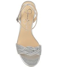 Jessica Simpson Sienea Rhinestone Braided Strap Dress Sandals