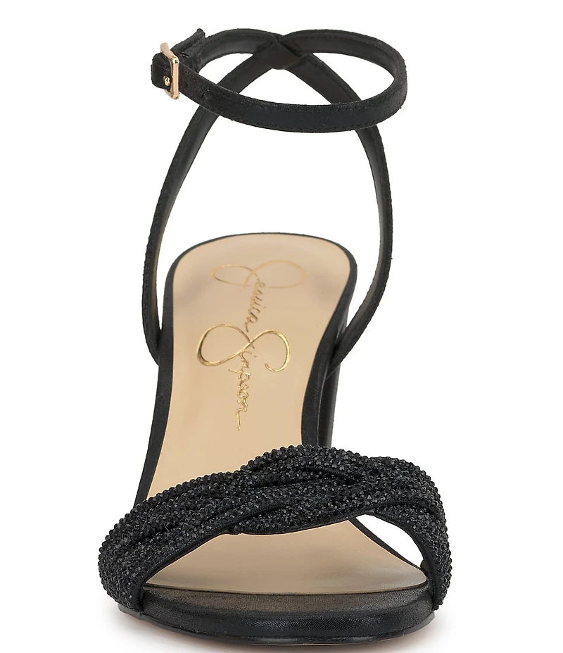 Jessica Simpson Sienea Rhinestone Braided Strap Dress Sandals