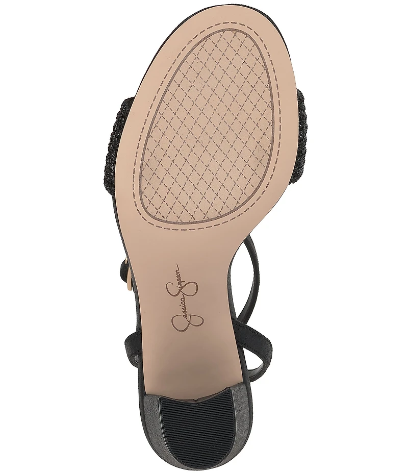 Jessica Simpson Sienea Rhinestone Braided Strap Dress Sandals