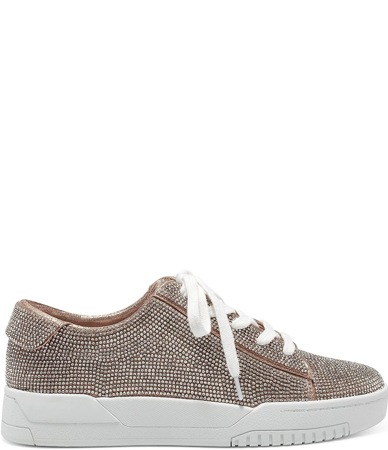 Jessica Simpson Silesta Rhinestone Embellished Lace Up Platform Sneakers