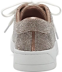 Jessica Simpson Silesta Rhinestone Embellished Lace Up Platform Sneakers