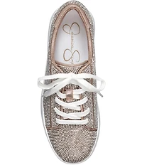 Jessica Simpson Silesta Rhinestone Embellished Lace Up Platform Sneakers