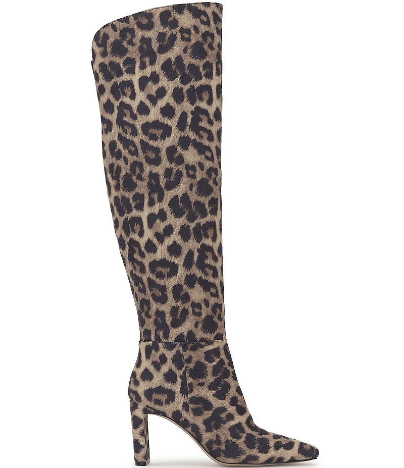 Jessica Simpson Simmona Leopard Print Over the Knee Boots