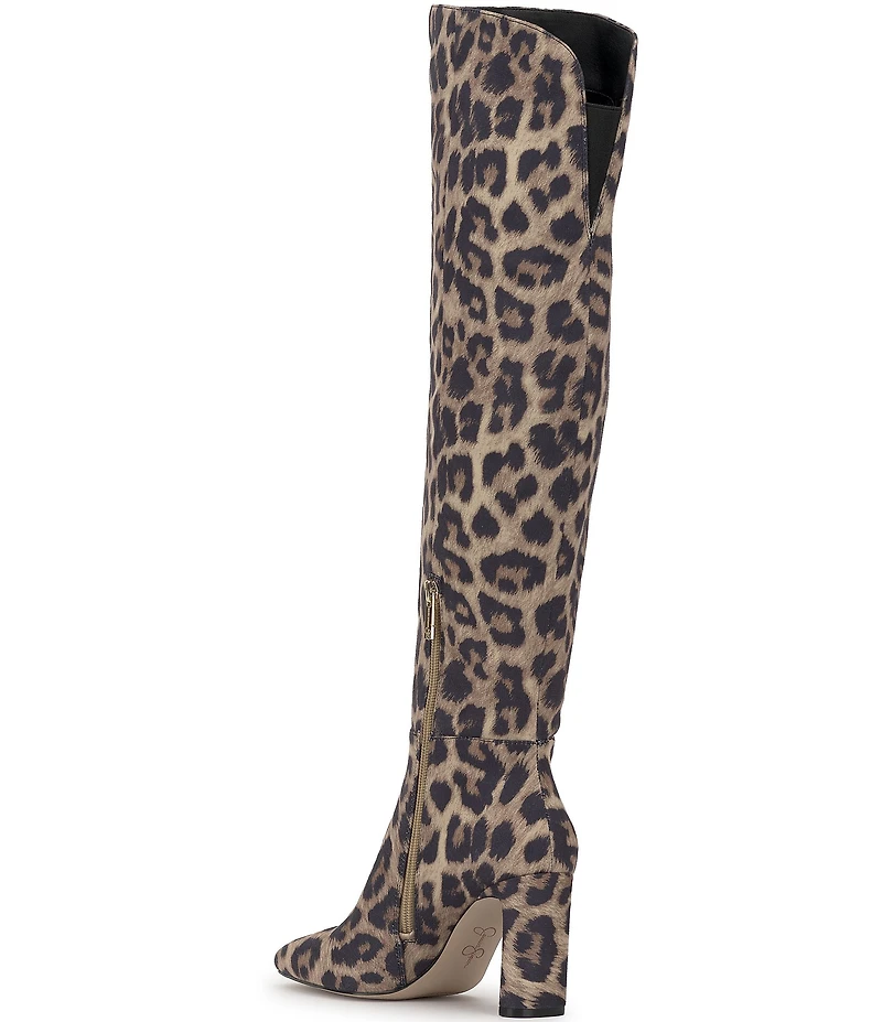 Jessica Simpson Simmona Leopard Print Over the Knee Boots