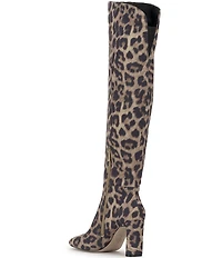 Jessica Simpson Simmona Leopard Print Over the Knee Boots