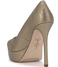 Jessica Simpson Sinelia Snake Embossed Platform Pumps