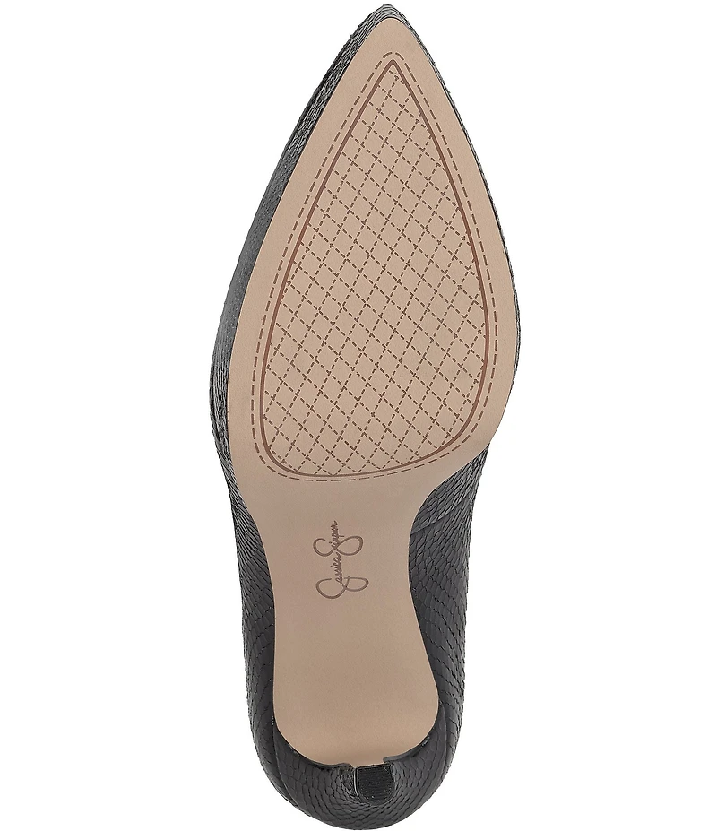 Jessica Simpson Sinelia Snake Embossed Platform Pumps