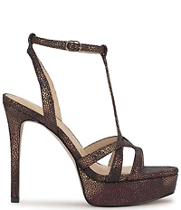 Jessica Simpson Sippete Embossed T-Strap Platform Dress Sandals