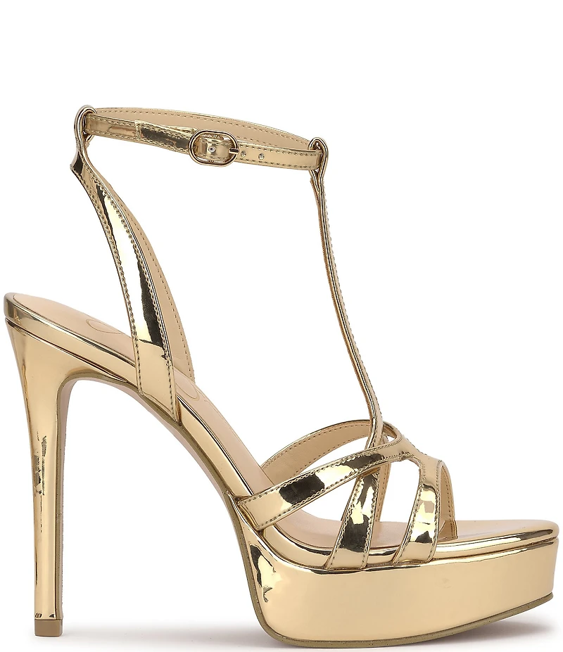 Jessica Simpson Sippete Patent T-Strap Platform Dress Sandals