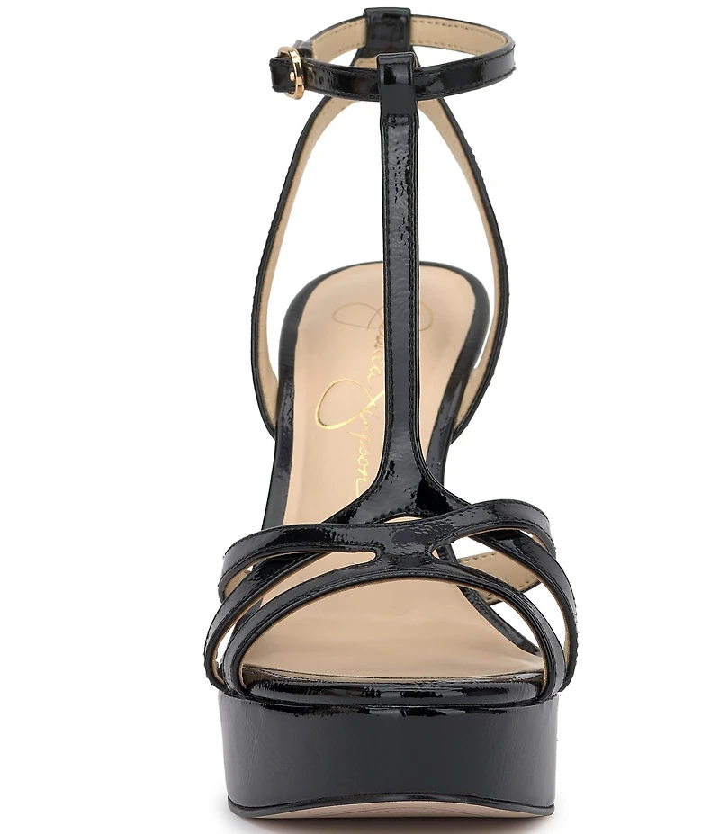 Jessica Simpson Sippete Patent T-Strap Platform Dress Sandals