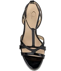 Jessica Simpson Sippete Patent T-Strap Platform Dress Sandals