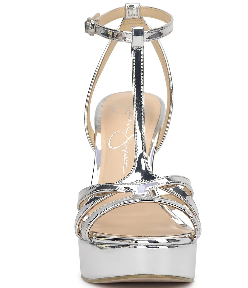 Jessica Simpson Sippete Patent T-Strap Platform Dress Sandals