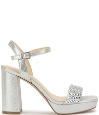 Jessica Simpson Skilia Baguette Rhinestone Platform Dress Sandals