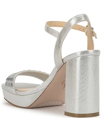 Jessica Simpson Skilia Baguette Rhinestone Platform Dress Sandals