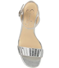 Jessica Simpson Skilia Baguette Rhinestone Platform Dress Sandals