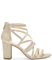 Jessica Simpson Stassey Glitter Strappy Block Heel Sandals
