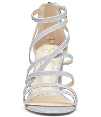 Jessica Simpson Stassey Glitter Strappy Block Heel Sandals