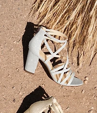 Jessica Simpson Stassey Glitter Strappy Block Heel Sandals