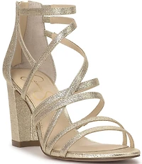 Jessica Simpson Stassey Shimmer Strappy Block Heel Sandals