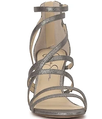 Jessica Simpson Stassey Shimmer Strappy Block Heel Sandals