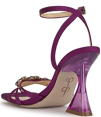 Jessica Simpson Suzetea Jewel Ornament Sculptural Clear Heel Dress Sandals