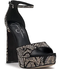 Jessica Simpson Telxia Rhinestone Platform Dress Sandals