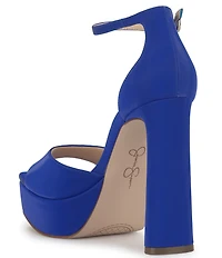 Jessica Simpson Telxia Sateen Ankle Strap Platform Sandals