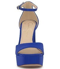 Jessica Simpson Telxia Sateen Ankle Strap Platform Sandals