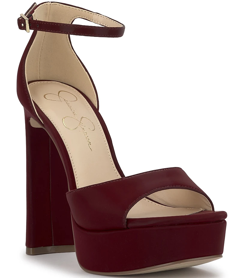Jessica Simpson Telxia Sateen Ankle Strap Platform Sandals