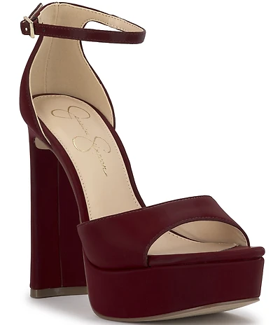 Jessica Simpson Telxia Sateen Ankle Strap Platform Sandals