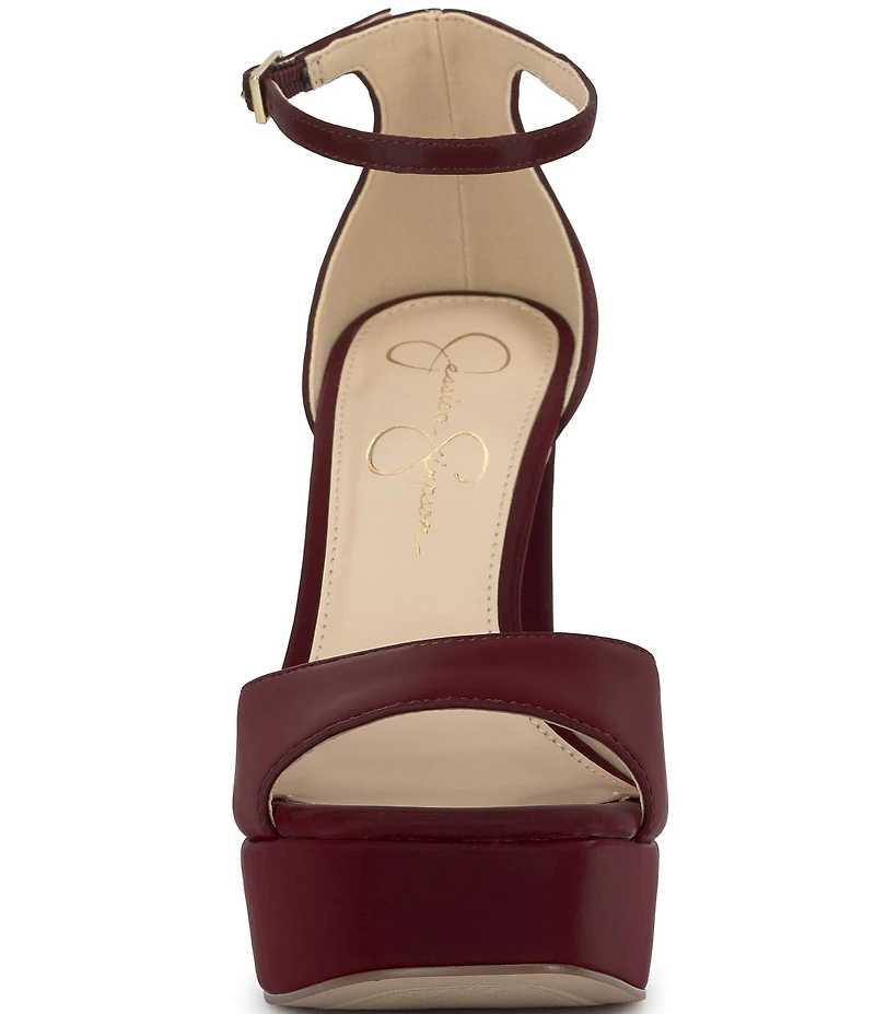 Jessica Simpson Telxia Sateen Ankle Strap Platform Sandals