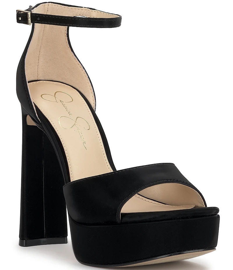Jessica Simpson Telxia Sateen Ankle Strap Platform Sandals