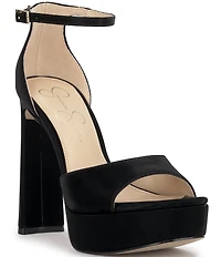 Jessica Simpson Telxia Sateen Ankle Strap Platform Sandals