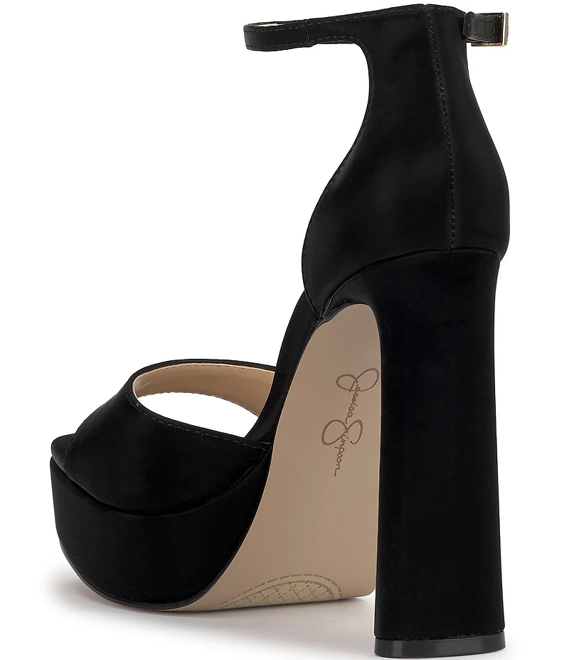 Jessica Simpson Telxia Sateen Ankle Strap Platform Sandals
