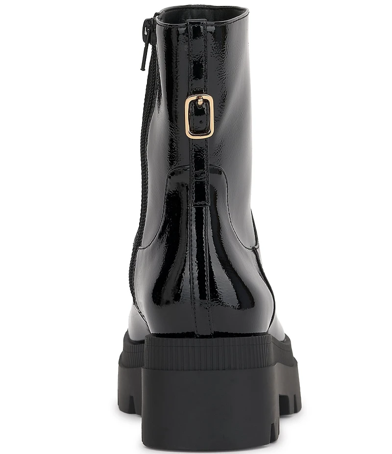 Jessica Simpson Ulalie Patent Faux Leather Lugged Booties