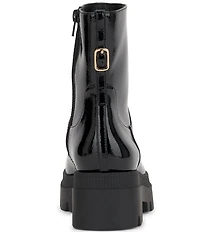 Jessica Simpson Ulalie Patent Faux Leather Lugged Booties