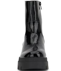 Jessica Simpson Ulalie Patent Faux Leather Lugged Booties