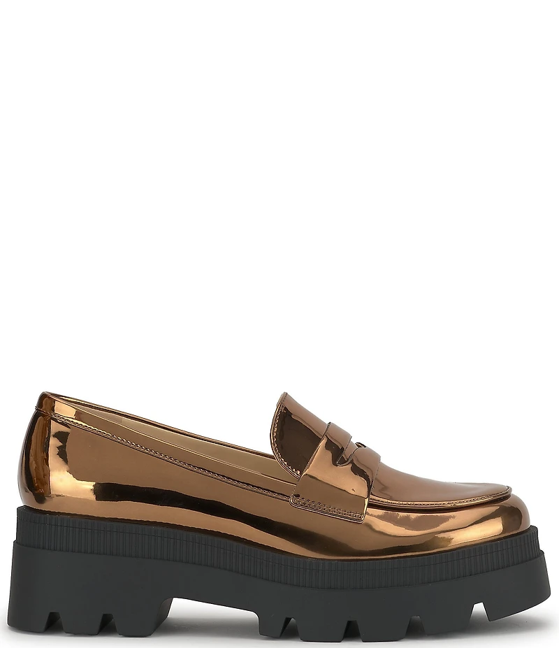 Jessica Simpson Ullinia Metallic Platform Loafers