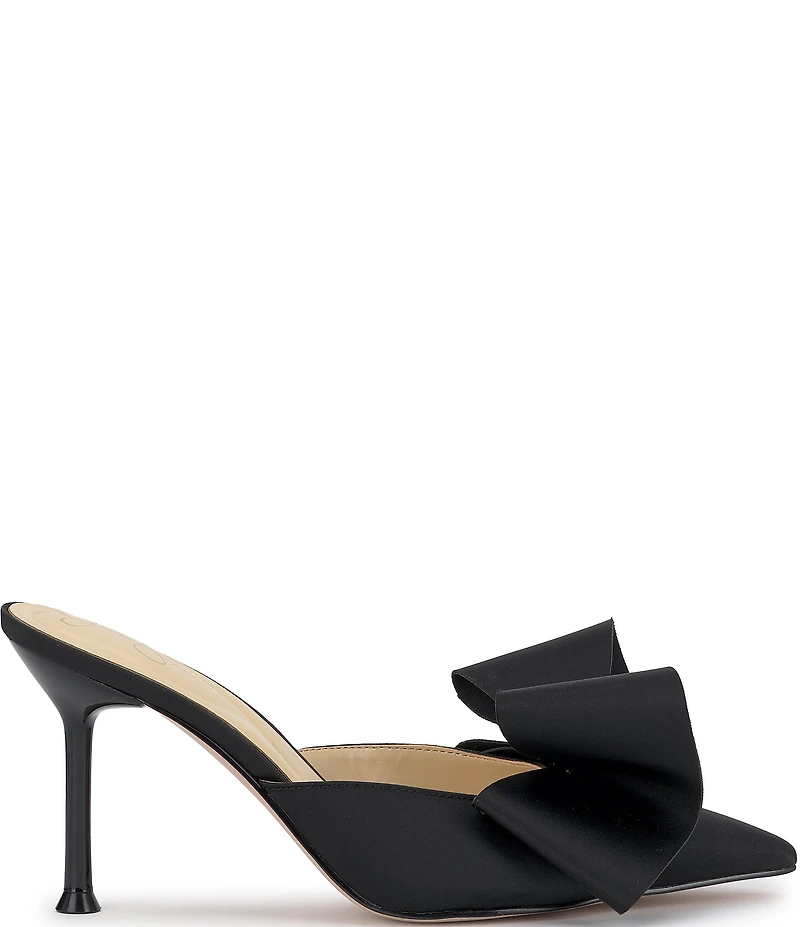 Jessica Simpson Valrin Satin Bow Dress Mules