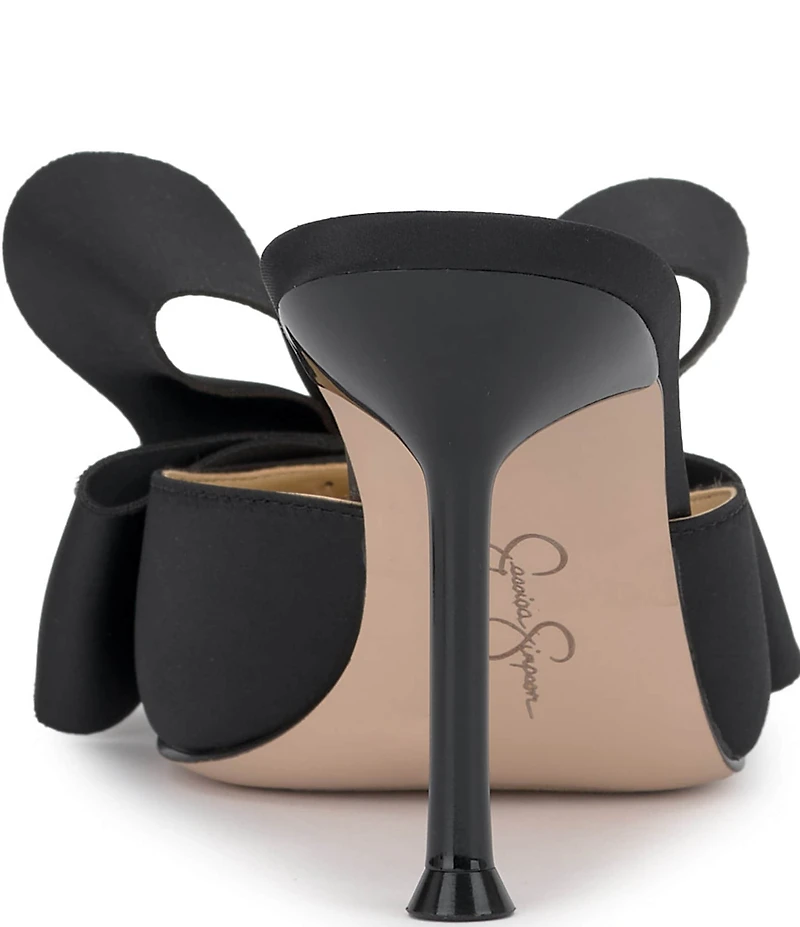 Jessica Simpson Valrin Satin Bow Dress Mules