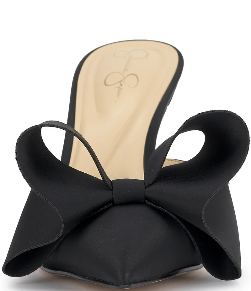 Jessica Simpson Valrin Satin Bow Dress Mules