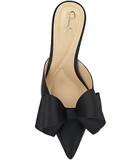 Jessica Simpson Valrin Satin Bow Dress Mules