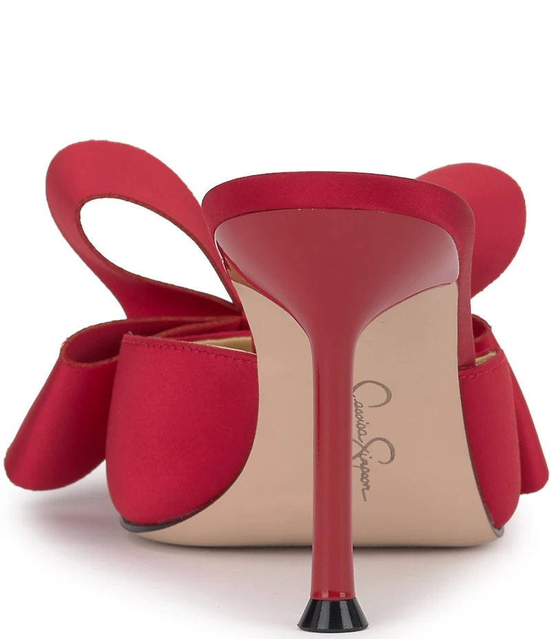 Jessica Simpson Valrin Satin Bow Dress Mules