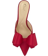 Jessica Simpson Valrin Satin Bow Dress Mules