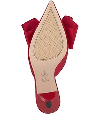 Jessica Simpson Valrin Satin Bow Dress Mules